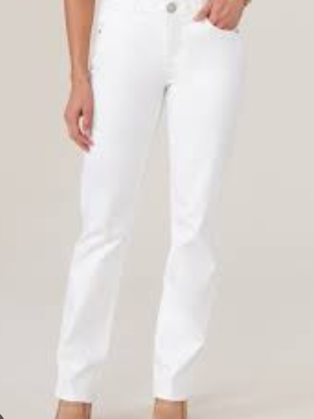 Democracy "Ab"solution White Straight Leg Jeans Size 8P
